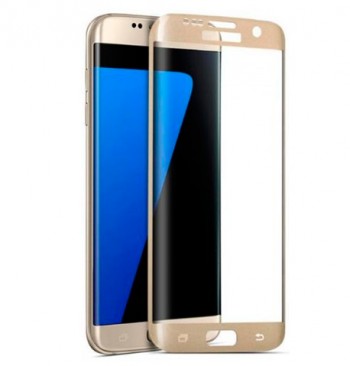 Защитное стекло Samsung S6 Edge/G925 3D Full Screen золотое
