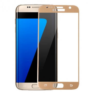 Защитное стекло Samsung S7/G930 Full Screen золотое