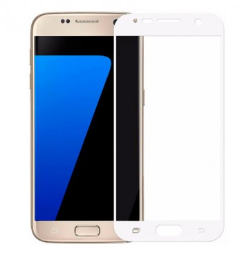 Защитное стекло Samsung S7/G930 Full Screen белое