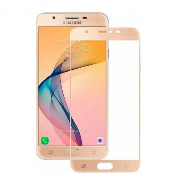 Защитное стекло Samsung J5 Prime Full Screen золотое
