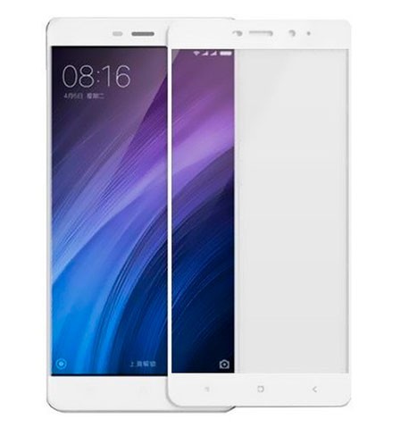 Защитное стекло Xiaomi Redmi 3/3s/3 Pro Full Screen белое