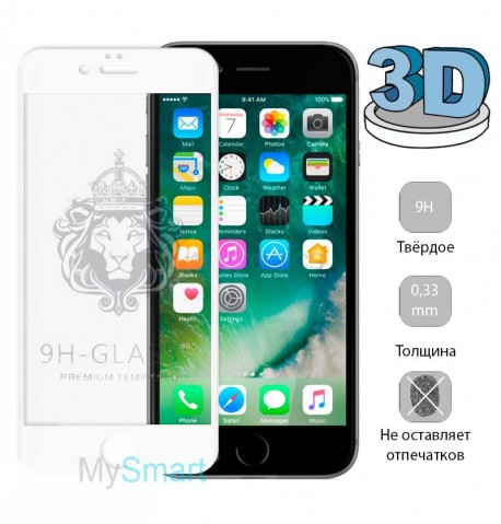 Защитное Стекло iPhone 6/6S 3D белое