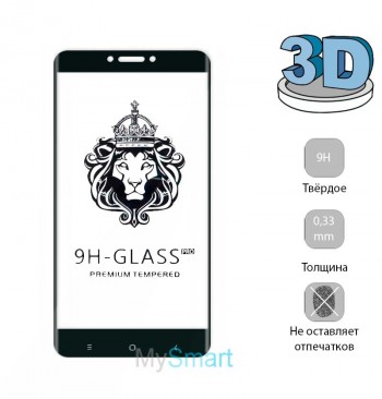 Защитное стекло 3D Xiaomi Redmi Note 4X черное