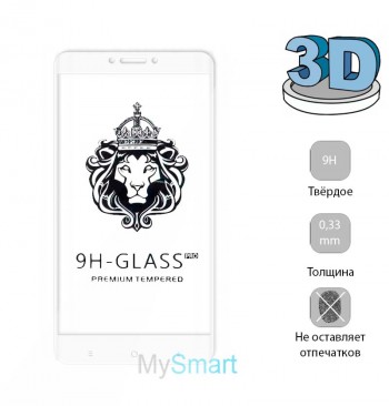 Защитное стекло 3D Xiaomi Redmi Note 4X белое