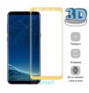 Защитное стекло 3D Samsung G955 (S8 Plus) золотое