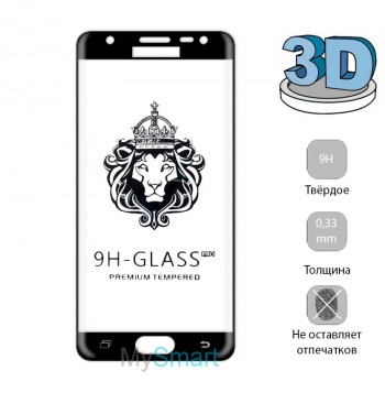 Защитное стекло 3D Samsung J730 (J7-2017) черное