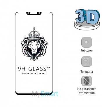Защитное стекло 3D Huawei P Smart Plus/Nova 3i черное