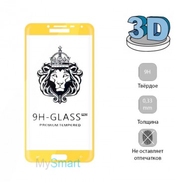 Защитное стекло 3D Samsung J400 (J4-2018) золотое