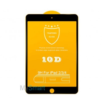 Защитное Стекло iPad 2/3/4 [10D] черное