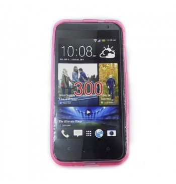 Силиконовый чехол HTC 300 розовый