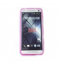 Силиконовый чехол HTC M4 розовый