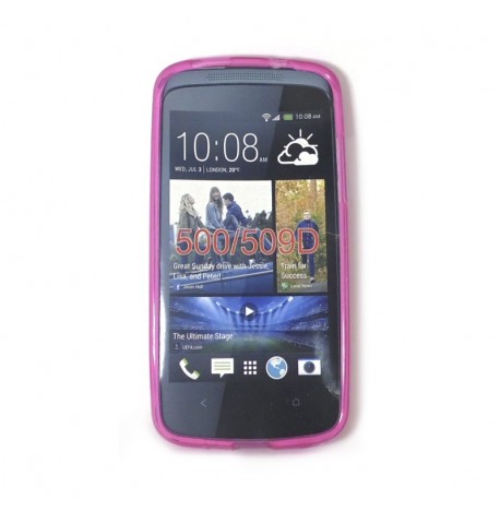 Силиконовый чехол HTC 500_509D розовый