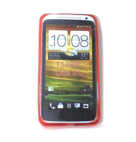 Силиконовый чехол HTC T528W One SU красный