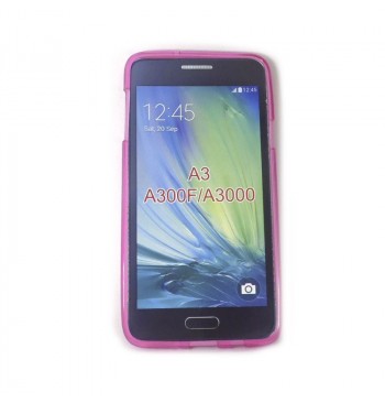 Силиконовый чехол Samsung A3/A300F/A3000 розовый