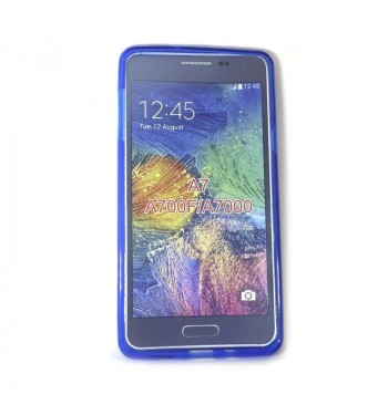 Силиконовый чехол Samsung A7/A700F/A7000 синий