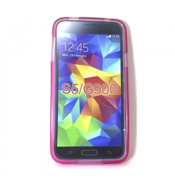Силиконовый чехол Samsung S5 G900 розовый