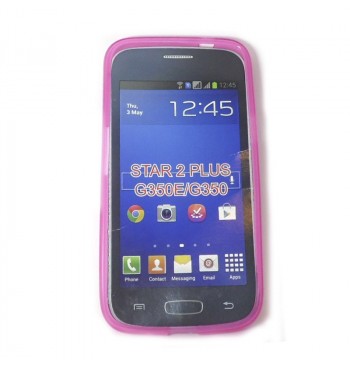 Силиконовый чехол Samsung star 2 plus G350E/G350 розовый
