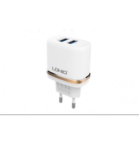 DL-AC52 2 USB Сетевое зарядное устройство 2.4 A,+ Lightning USB cable LDNIO