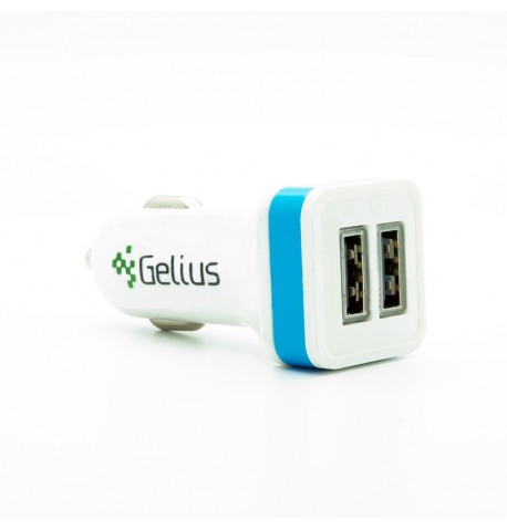 АЗУ 2USB Gelius Gold Edition 2.4A White/Blue
